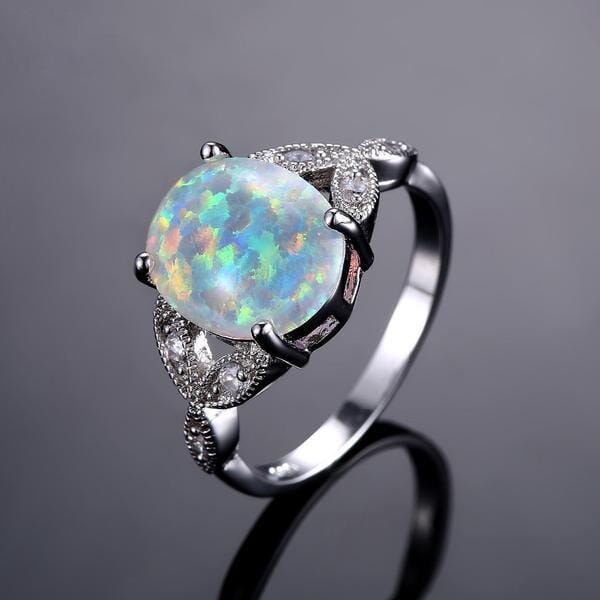 Fire Opal Platinum Plated RingRing