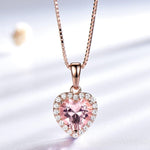 Classy Heart Morganite Jewelry SetRing