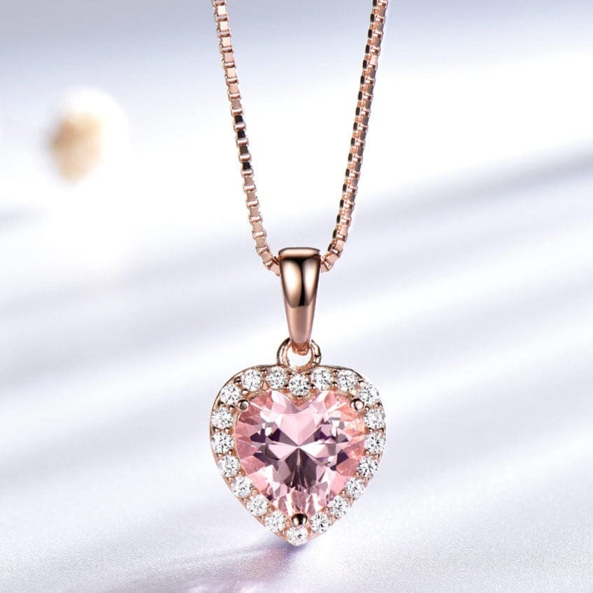 Classy Heart Morganite Jewelry SetRing