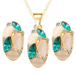 Luxury Austrian Crystal Opal Jewelry SetJewelry SetF668
