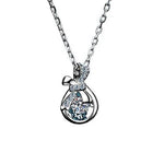 Amazing Ribbon Design Diamond Necklace - 925 Sterling SilverNecklace