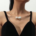 Elegant Simple Water-wave Pearl NecklaceNecklace