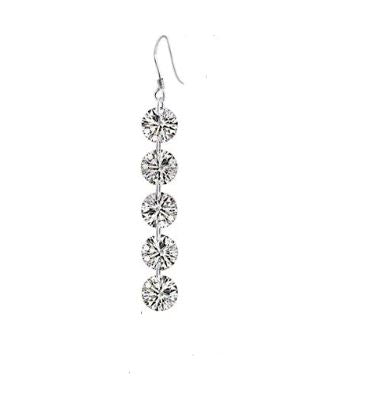 Moissanite Long Drop Earrings 925 Sterling SilverDiamondA