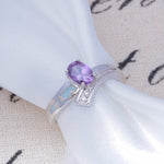 Amethyst and White Fire Opal RingRing