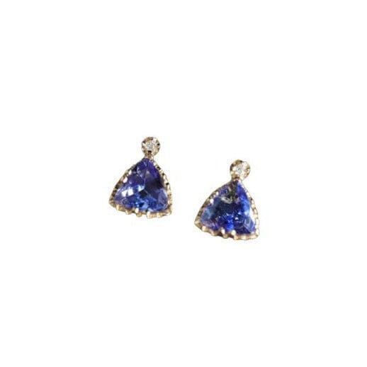 Pretty Tanzanite Triangle Earrings - 925 Sterling SilverEarringsgold