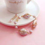 Baroque French Vintage 14k Gold-plated Freshwater Pearl Winding BraceletBracelet