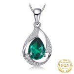 Green Pear Emerald Pendant - 925 Sterling SilverPendant