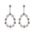 Stunning Fashion Colorful Crystal Drop Flash EarringsEarringsSILVER COLOFUL
