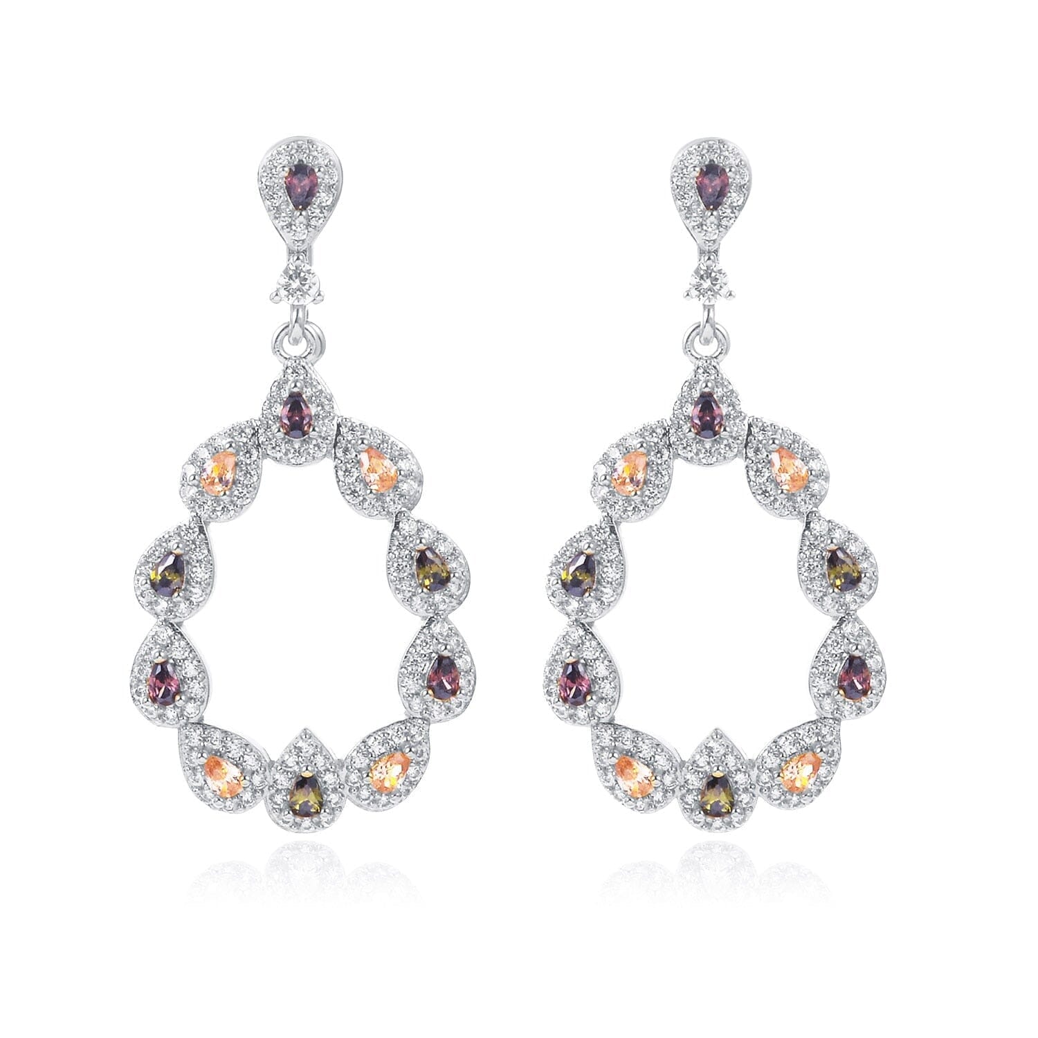 Stunning Fashion Colorful Crystal Drop Flash EarringsEarrings