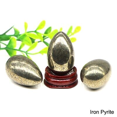 Crystal Stone Yoni Egg Kegel Exercise Vginal Balls Healing MassageYoni EggsIron Pyrite1Pcs