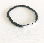 WWJD Black and White Religious BraceletBracelet