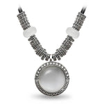 Elegant Round Opal NecklaceNecklace