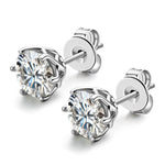 Real Diamond Stud Earrings - 925 Sterling SilverEarrings1 Carat