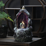 Creative Fantasy Crystal Cave LED Ornaments Backflow Incense BurnerIncense Burner