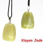 Aventurine and Other Stones Natural Crystal Irregular Tumbled Stone Reiki Rope NecklaceNecklaceXiuyan Jade