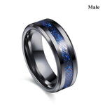 Black Onyx and Blue Sapphire Charm Couple RingsRing9Male