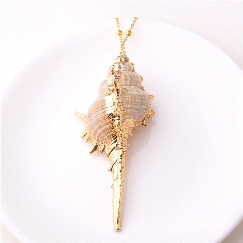 Boho Shell Necklace Sea Shell Chain Pendant NecklaceNecklace6 about 5.5-7cm