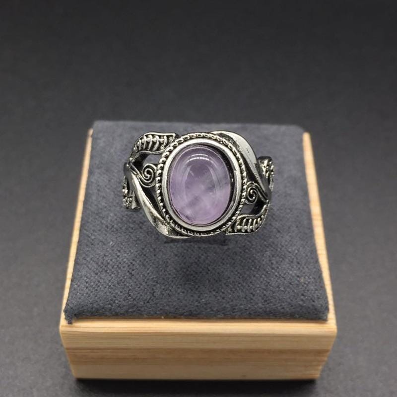 Elegant Amethyst Vintage Ring - 925 Sterling SilverRing