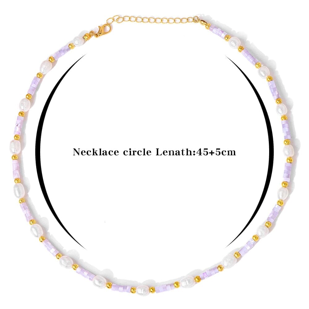 Mother of Pearl Shell NecklaceNecklace6 purple shell