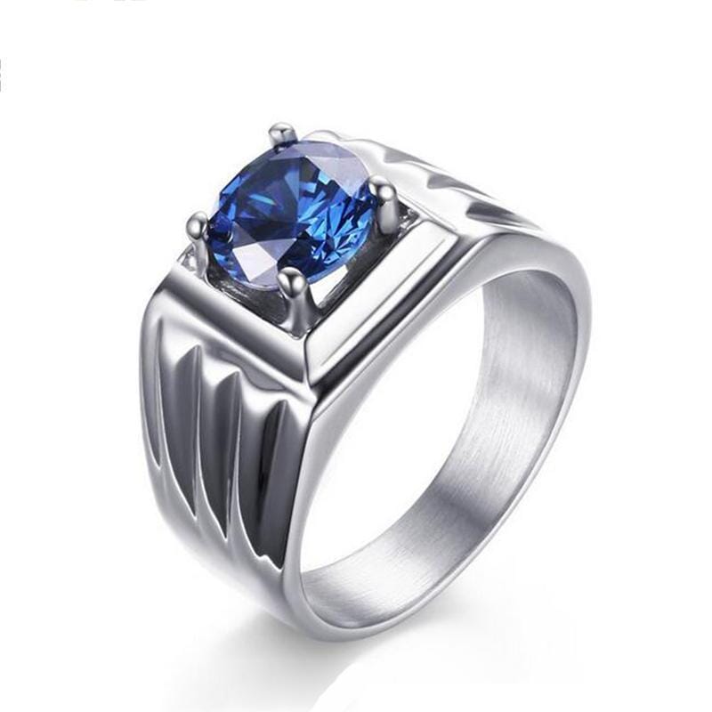 Ring For Man Quality Titanium Sapphire Jewelry – AtPerry's Healing Crystals