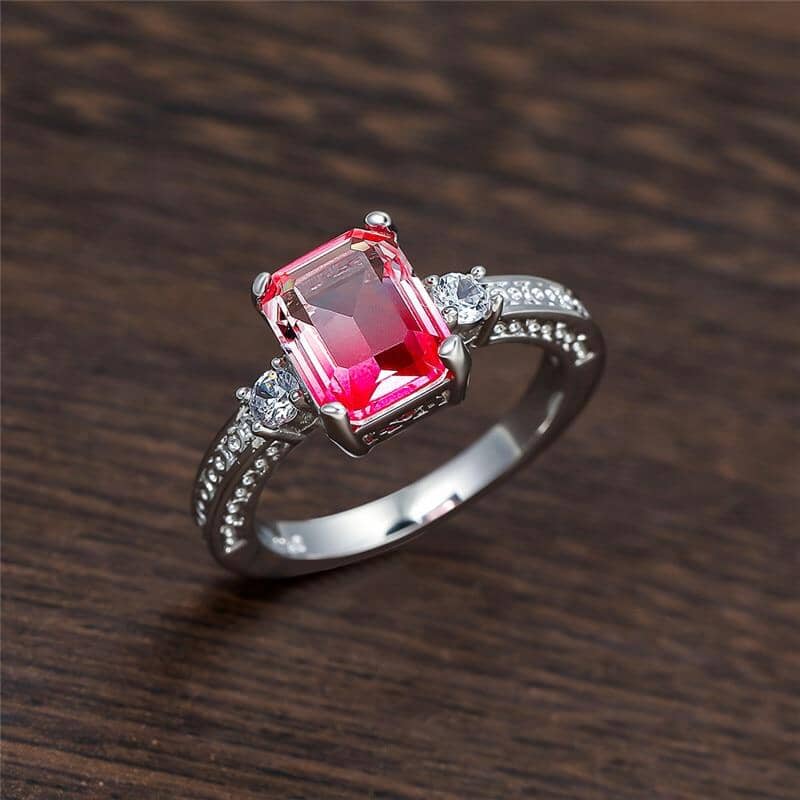 Gorgeous Spinel Silver Plated RingRing11