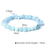 Natural Aquamarine Chip Crystal Beads BraceletBracelet
