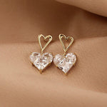 Trendy Unique Elegant Crystal Necklaces Pink Love Jewelry SetNecklace6