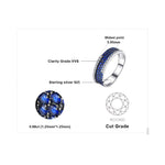 Promise Created Blue Sapphire Ring - 925 Sterling SilverRing