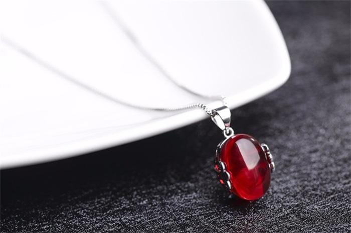Ruby Ring & Necklace Set - 925 Solid SilverJewelry Set