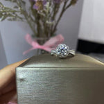 Stunning Beautiful Diamond Ring - 925 Sterling SilverRing