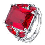 Party Jewelry Ruby Stone Ring - 925 Sterling SilverRing