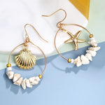 Puka Shell Cowrie Statement Dangle EarringsEarrings