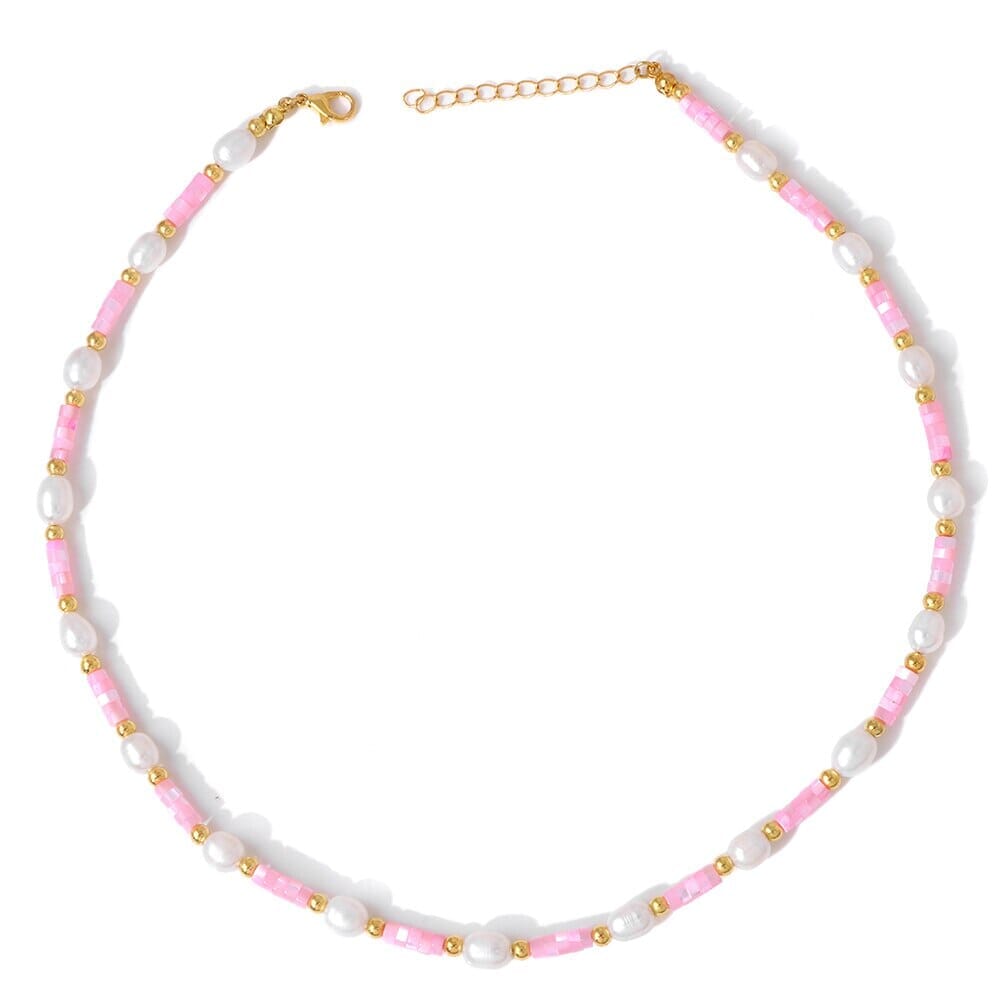 Mother of Pearl Shell NecklaceNecklace4 pink shell