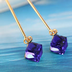 Lovely Fashion Square Color Crystal Dangle EarringsEarrings