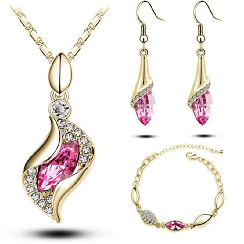 Elegant Party Crystals Jewelry SetJewelry Set