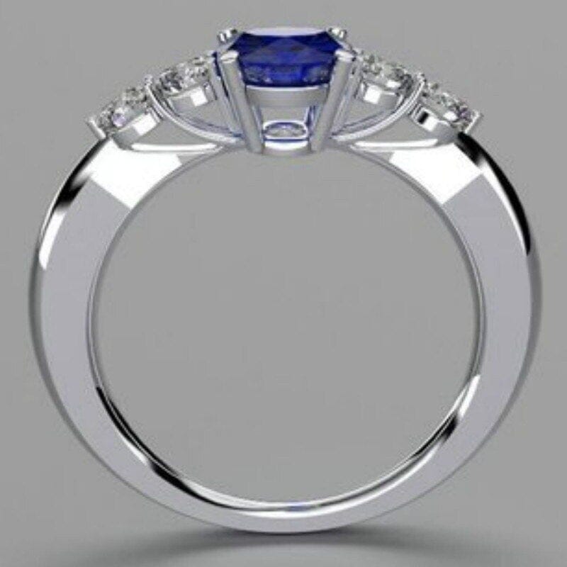 Princess Love Sapphire Ring - 925 Sterling SilverRing
