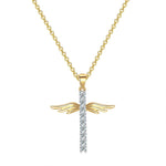 WWJD Angel Wings Cross NecklaceNecklaceN229