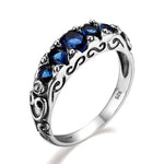 Amazing Ethnic Created Sapphire Stone Ring - 925 Sterling SilverRing4