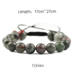 Braided/Elastic Rope Natural Bloodstone Charm BraceletBracelet