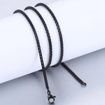 2mm Round Box Chain NecklacesNecklace18inch 45cmBlack