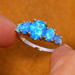 Blue Fire Opal Silver RingRing