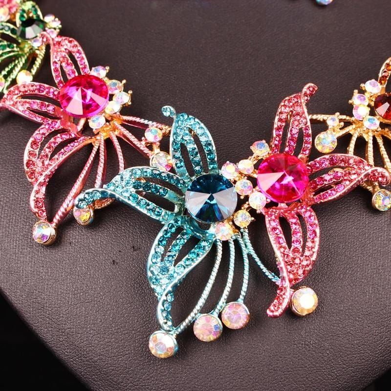 Luxury Crystal Flower Jewelry SetJewelry Set