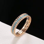 Stackable Turquoise Finger Ring - 585 Rose GoldRing7Turquoise