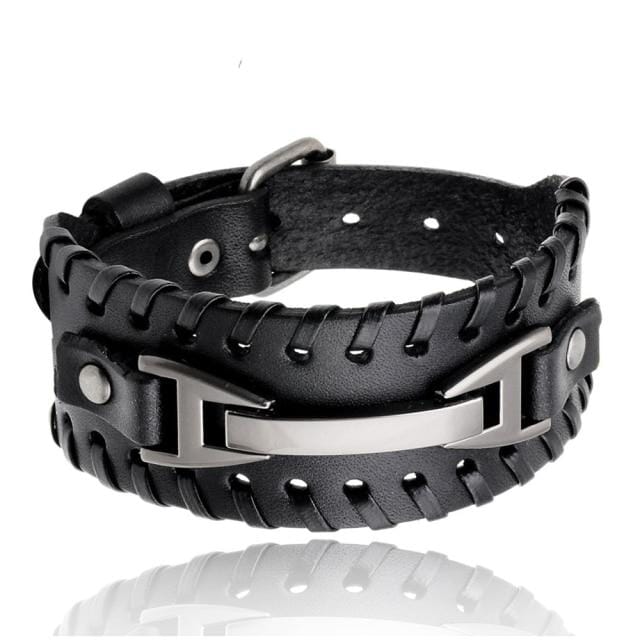 Punk Braided Rope Leather Cuff Bracelet – AtPerry's Healing Crystals