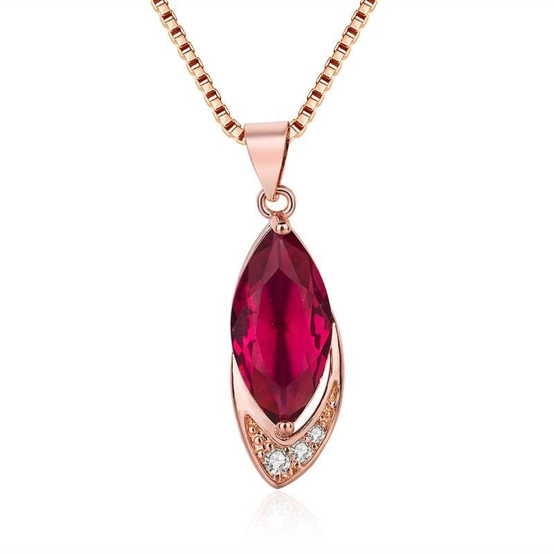Fine Creative Ruby Necklace - 925 Sterling SilverNecklace
