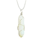 Natural Healing Rock Crystal Pendant NecklaceNecklaceSilver-Opal
