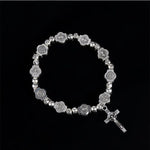 Virgin Mary WWJD Cross Exquisite Rosary BraceletBracelet