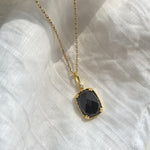 Light Luxury Antique Beauty Natural Black Agate Necklace