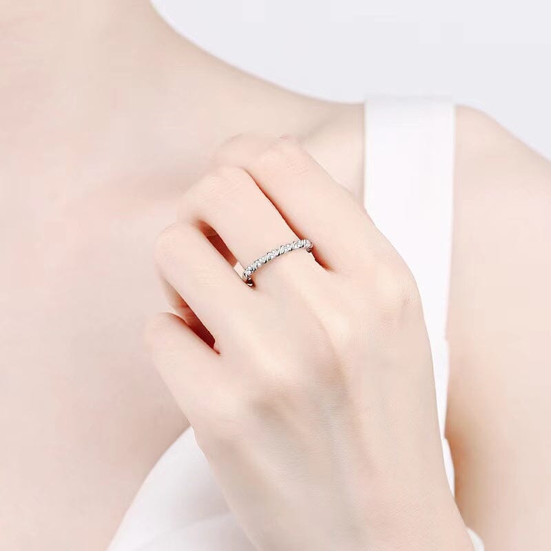 Twisted Diamond Ring - 925 Sterling SilverRing