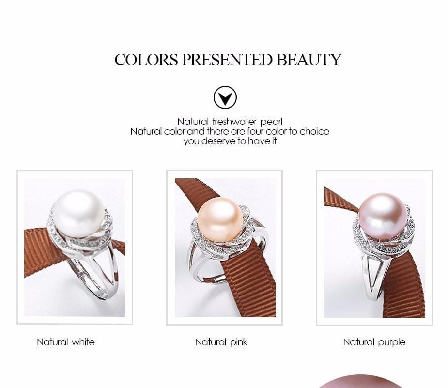 Natural Pearl Resizable Ring - 925 Sterling SilverRing